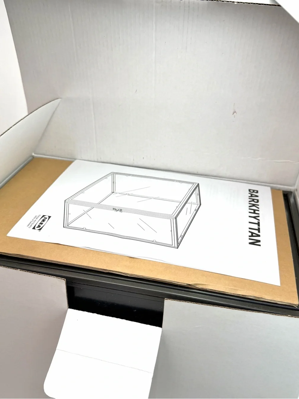 IKEA BARKHYTTAN Glass Metal Display Case Box